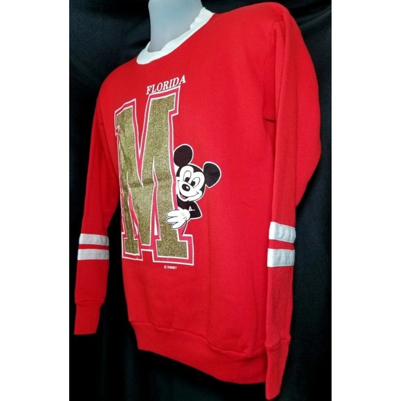 Disney MICKEY MOUSE VELVA SHEEN 1970s Florida Sweatshirt Mens Sz M USA NEW W TAG - Picture 3 of 9